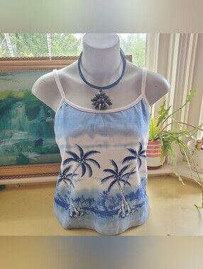 Vintage 725 Originals Y2k Palm Tree Beach Tank